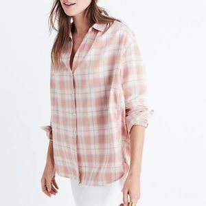 Madewell Central Danville Plaid Boyfriend Sz S